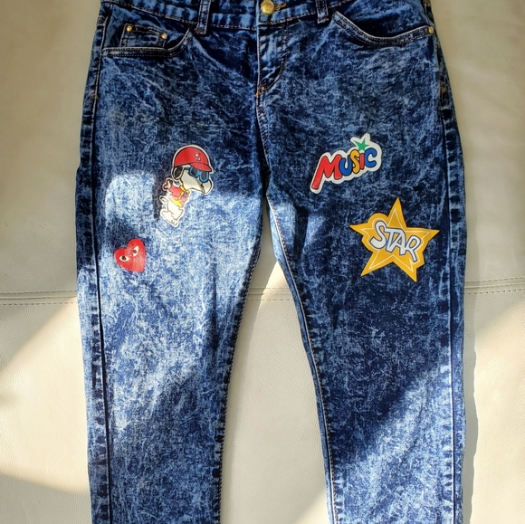 Snoopy blue faded skinny jeans - Picture 12 of 13